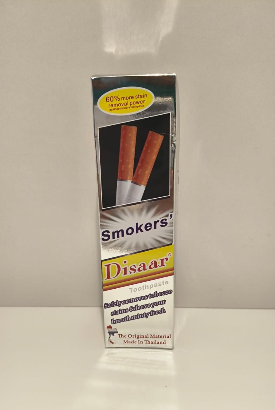 Disaar Smokers Toothpaste – Stain Removal Whitening Toothpaste for Tobacco, Coffee & Tea Stains (100g)