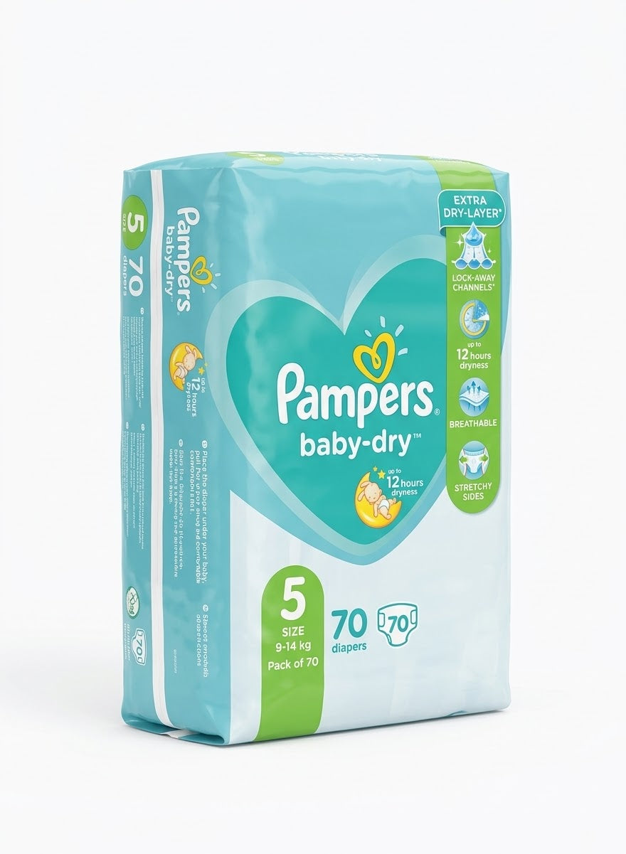 PAMPERS NORMAL SIZE 5 × 70