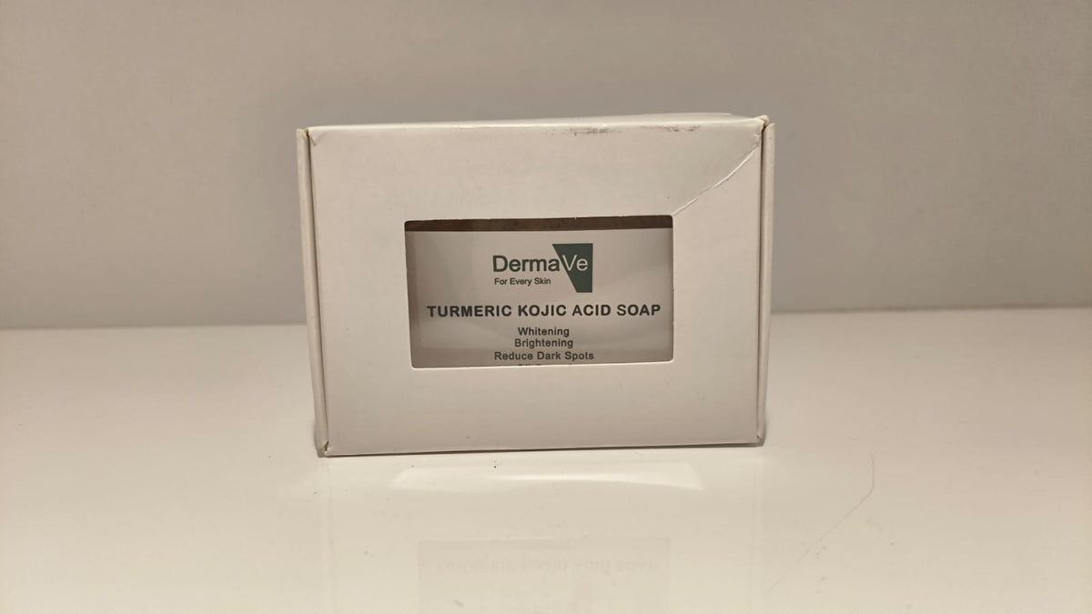 DermaVe Turmeric Kojic Acid Soap - Skin Brightening, Dark Spot Reducti ...