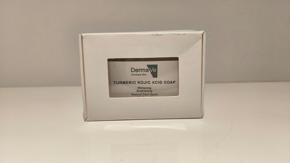 DermaVe Turmeric Kojic Acid Soap - Skin Brightening, Dark Spot Reduction & Oil Control Soap Bar