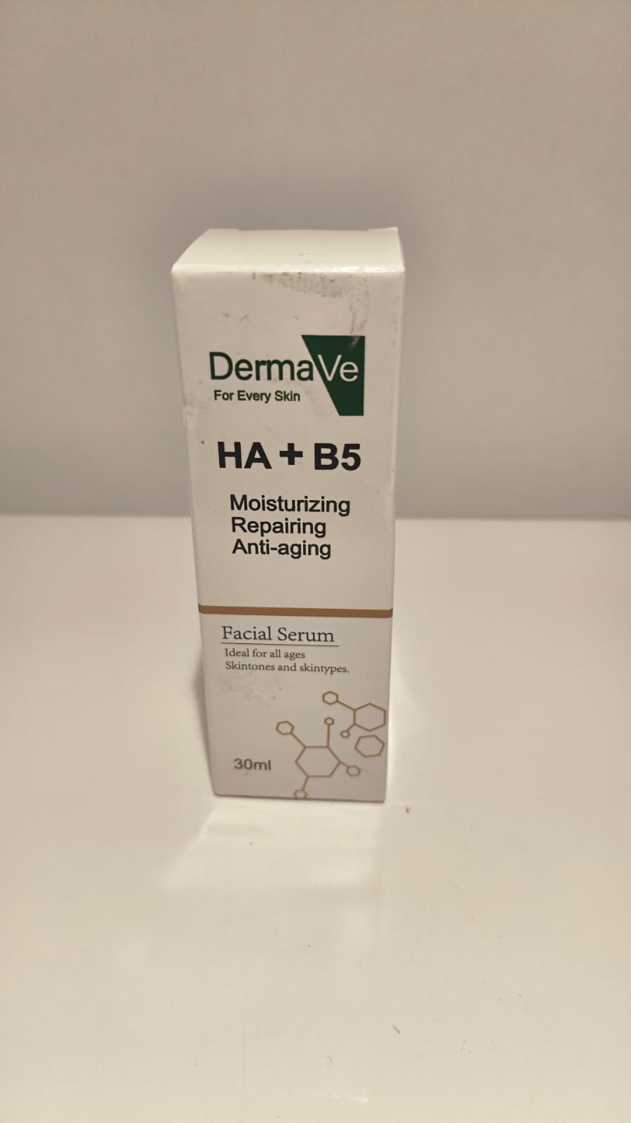 DermaVe Hyaluronic Acid + Vitamin B5 Facial Serum - Moisturizing, Repairing & Anti-Aging (30ml)