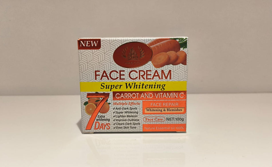 Tree City Carrot and Vitamin C Super Whitening Face Cream – 7 Days Dark Spot Remover & Face Repairing Moisturizer (100g)
