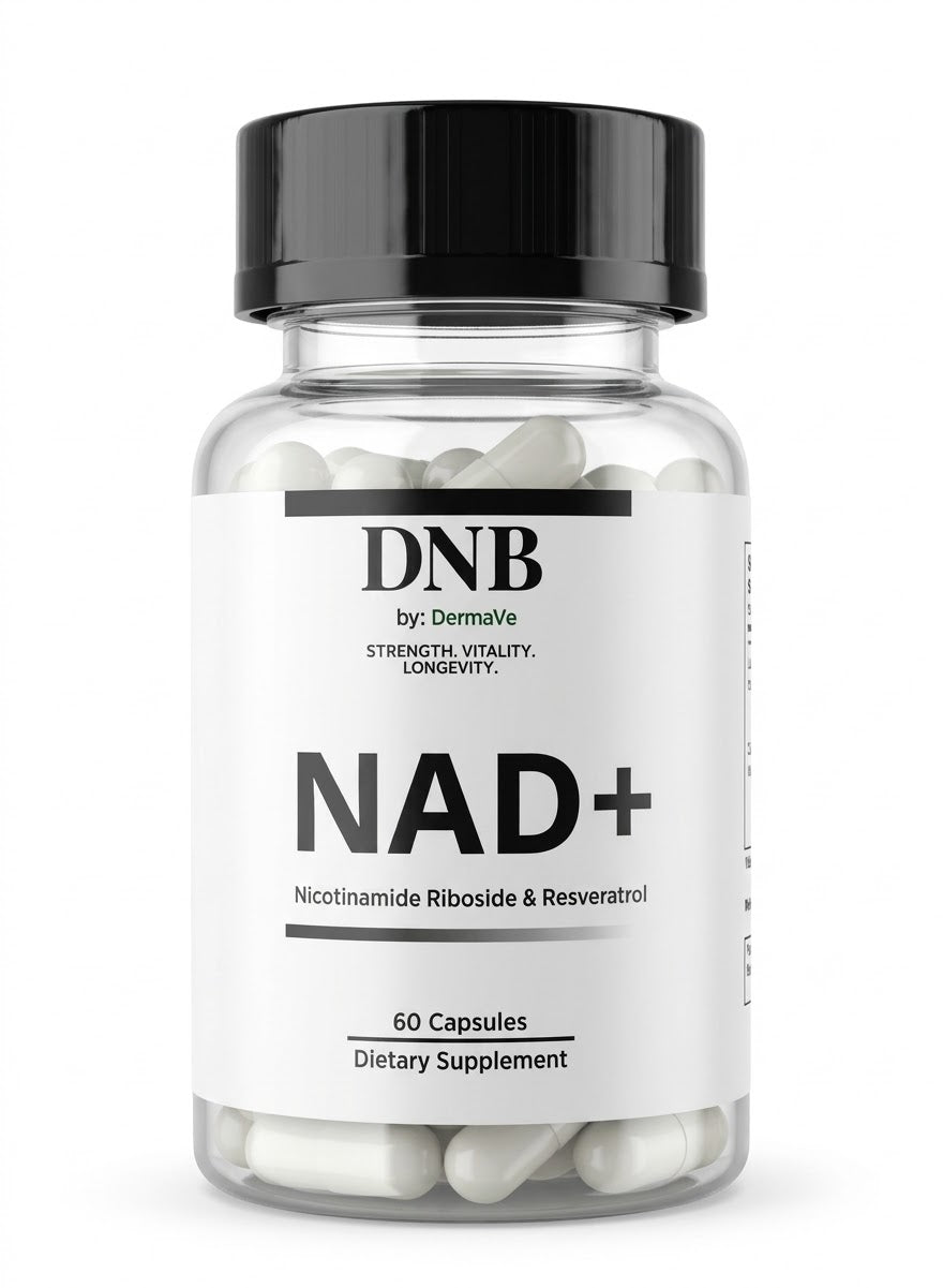 DNB by DermaVe NAD+ Supplement - Nicotinamide Riboside & Resveratrol (60 Capsules)