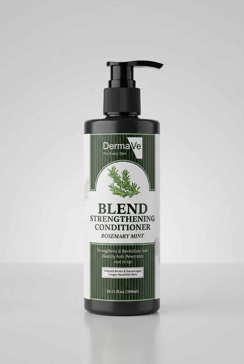 Regular Conditioner DermaVe Rosemary Mint Blend Strengthening Conditioner with Biotin, Pan ...