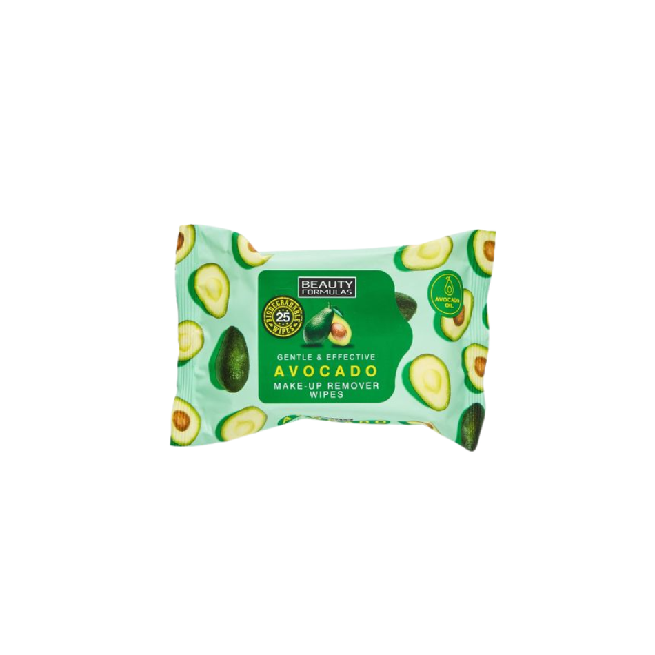 Beauty Formulas Avocado Make up Remover Wipes 25