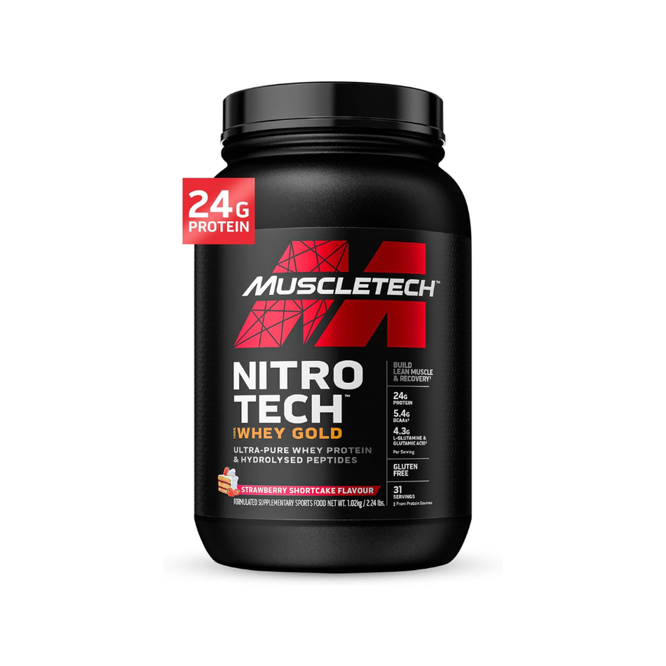 Muscletech Nitro Tech 24gm Protein, 5.4gm 2.00 lbs