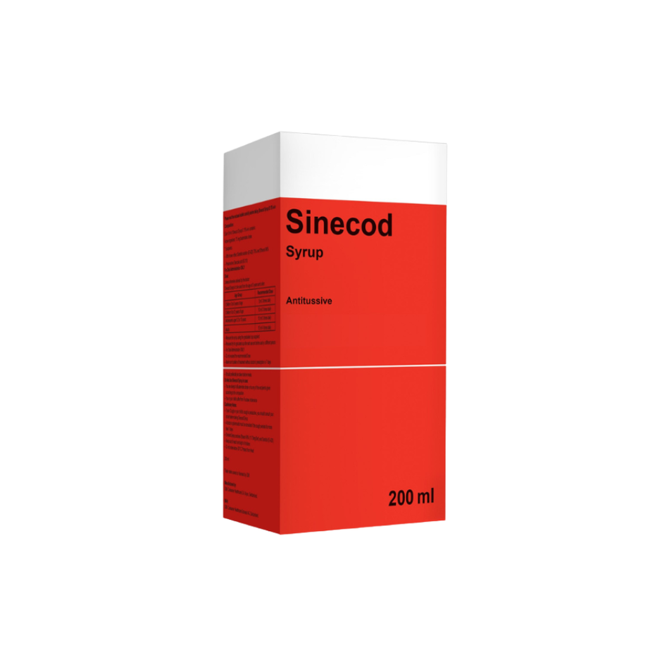 Sinecod Syrup – Dry Cough for Adults & Children 200ml
