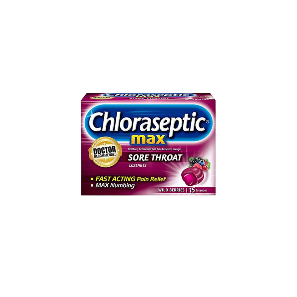 Chloraseptic Max Strength Sore Throat Lozenges, 15 (Pack of 2)